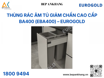 THÙNG RÁC ÂM TỦ GIẢM CHẤN CAO CẤP EUROGOLD BA400 - 400mm